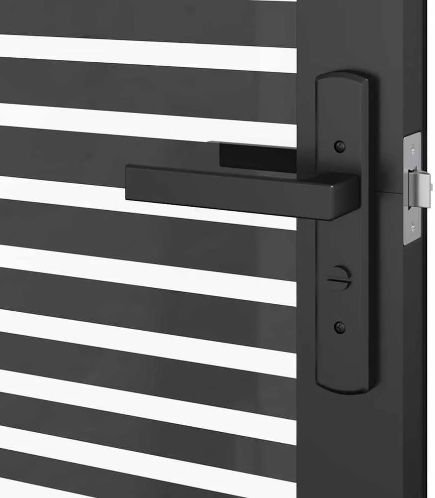 Stiklinės durys 102,5 x 3,5 x 201,5 cm Aliuminis Juoda