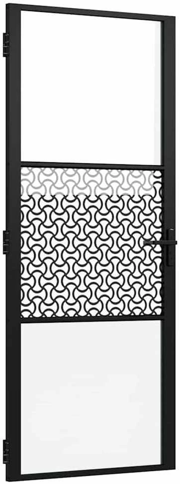 Stiklinės durys 83 x 3,5 x 201,5 cm Aliuminis Juoda