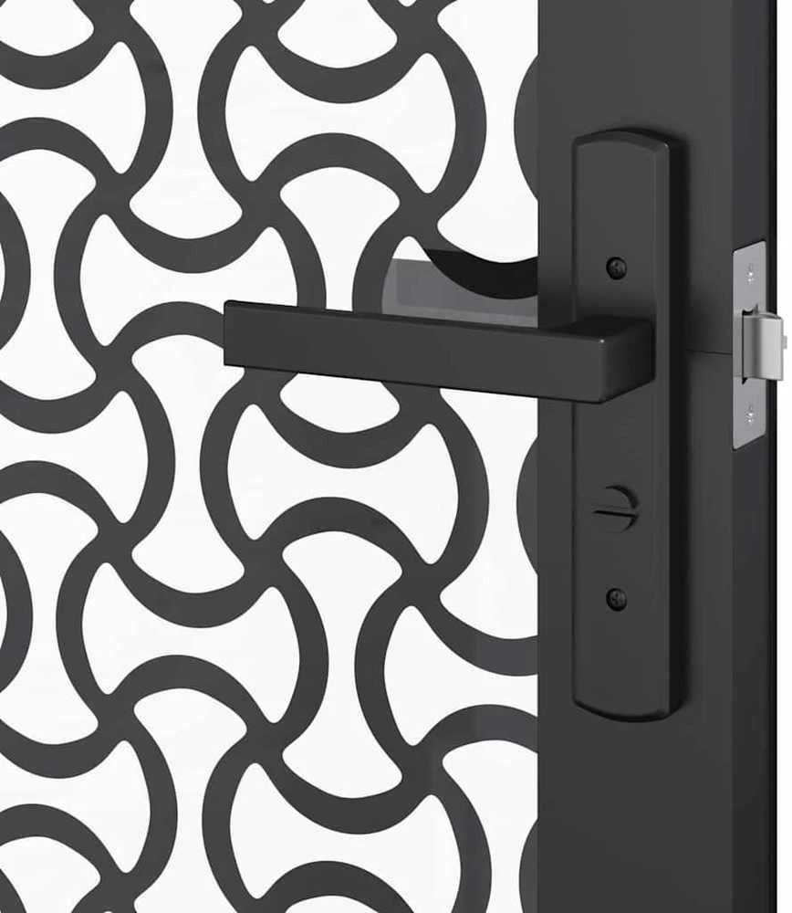 Stiklinės durys 93 x 3,5 x 201,5 cm Aliuminis Juoda
