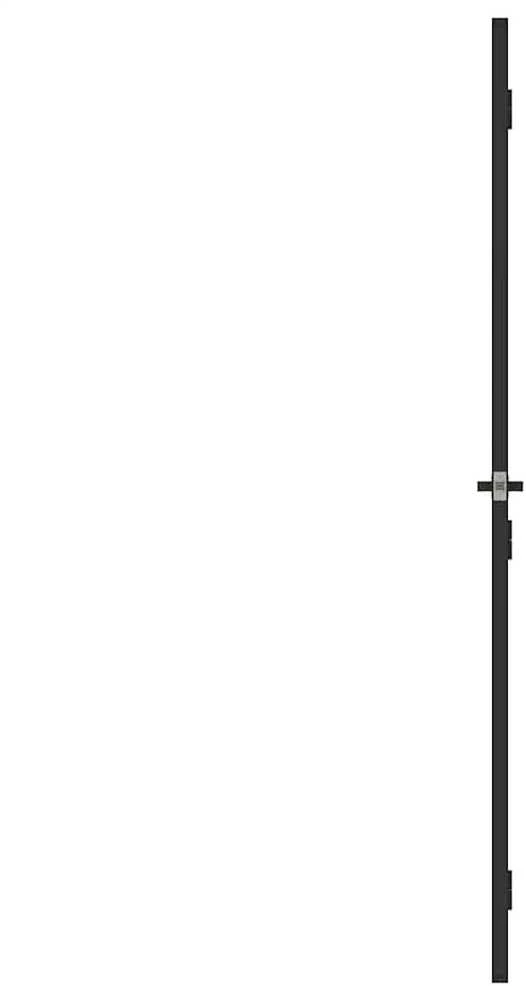 Vidaus durys, juodos, 102,5x201,5cm, stiklas ir aliuminis