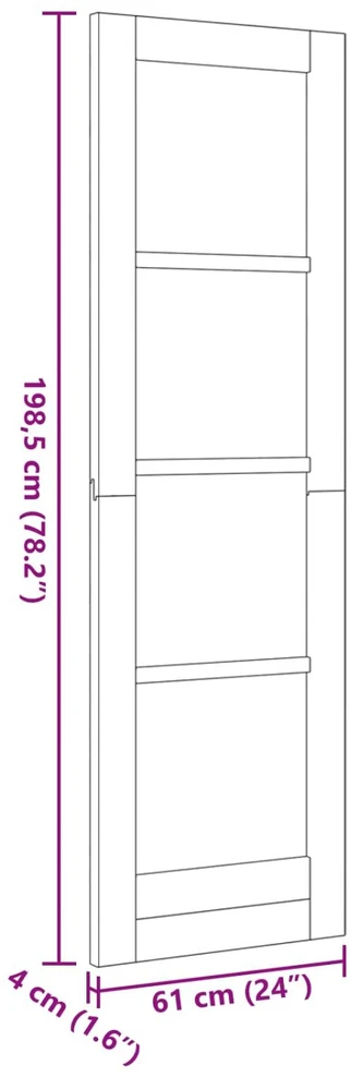 us durys 61 x 198,5 cm fanera Natūrali