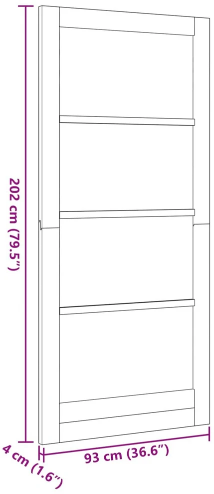us durys 93 x 202 cm fanera Natūrali