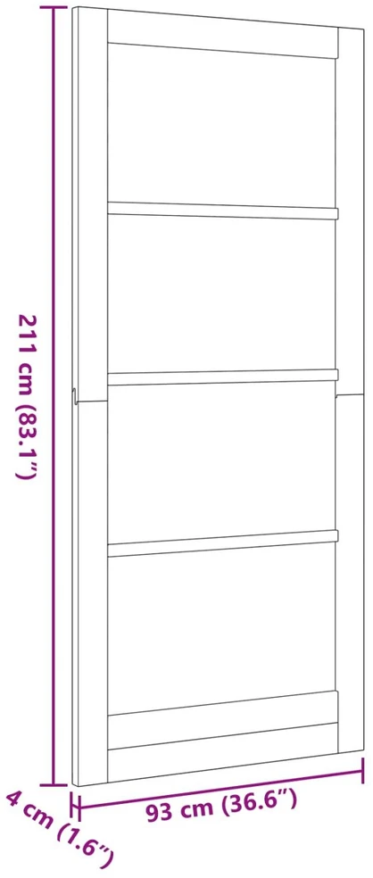 us durys 93 x 211 cm fanera Natūrali
