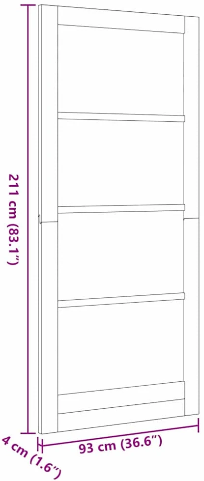 Vidaus durys ORKDAL Ruda 93 x 211 cm
