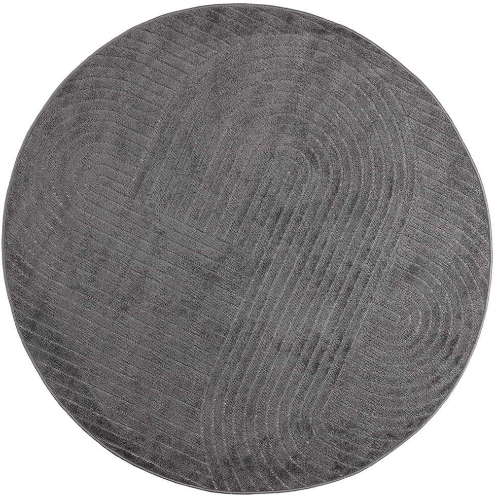 Vidaus ir lauko kilimas PALMERAS Antracitas Ø 120 CM