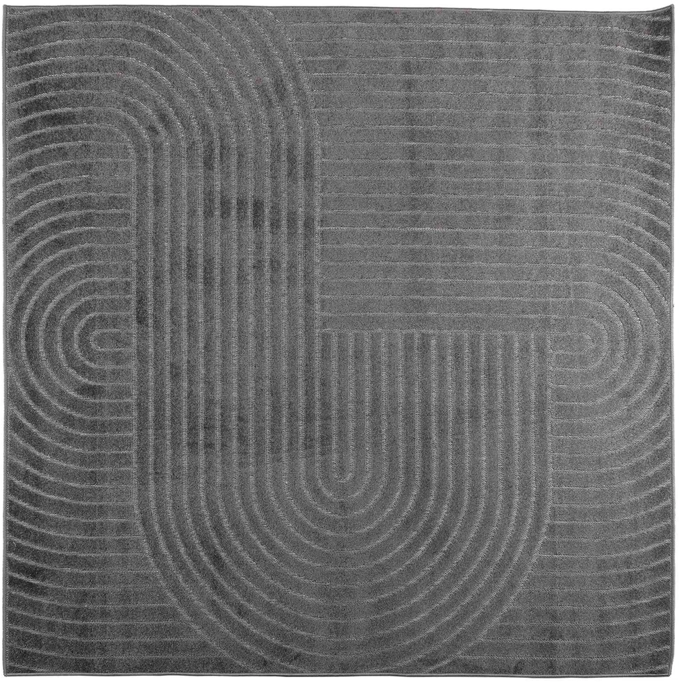 Vidaus ir lauko kilimas PALMERAS Antracitas 120 x 120 cm