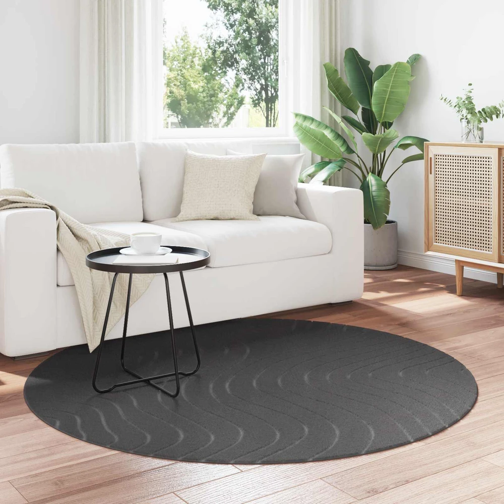 Vidaus ir lauko kilimas PALMERAS Antracitas Ø 120 CM