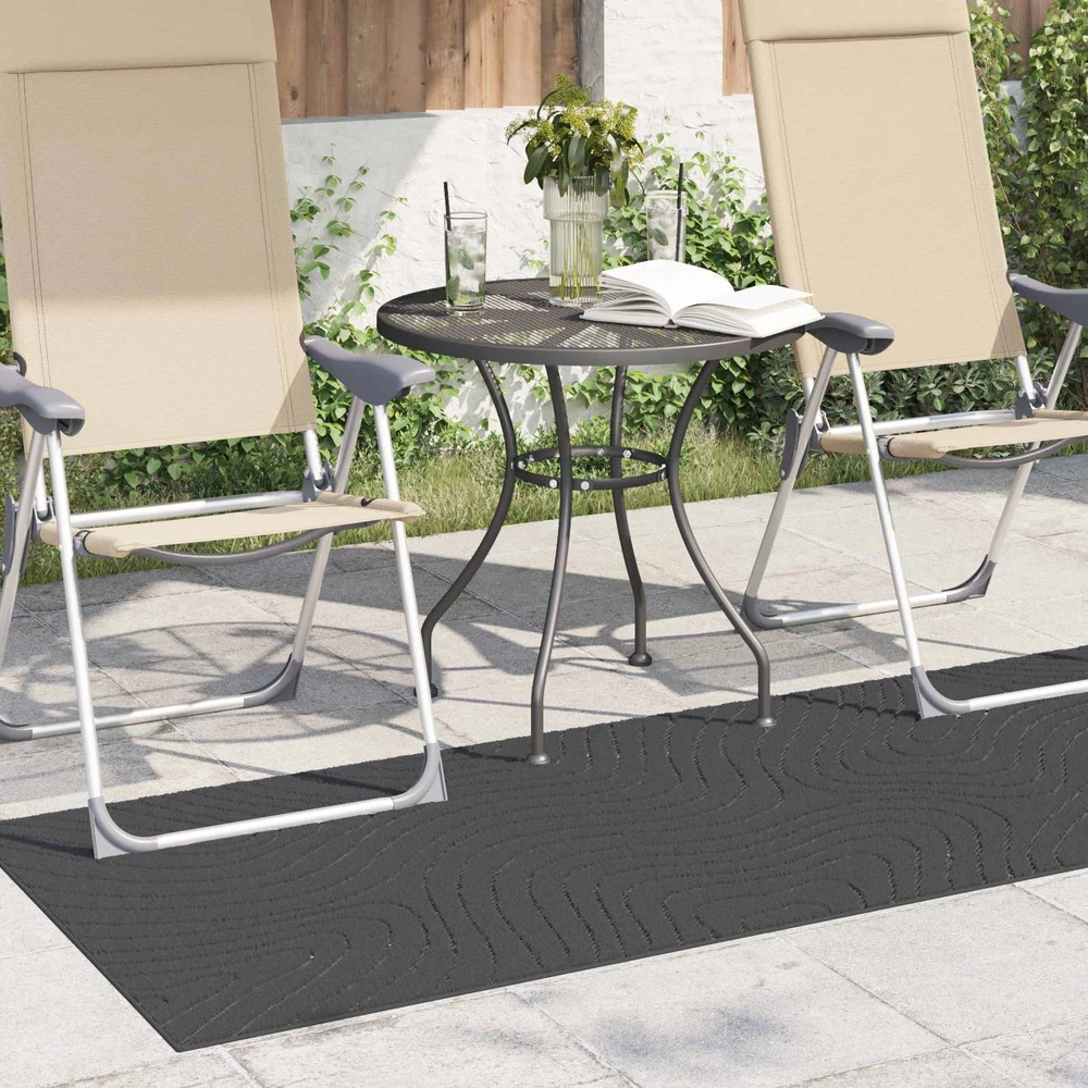 Vidaus ir lauko kilimas PALMERAS Antracitas 150 x 80 cm