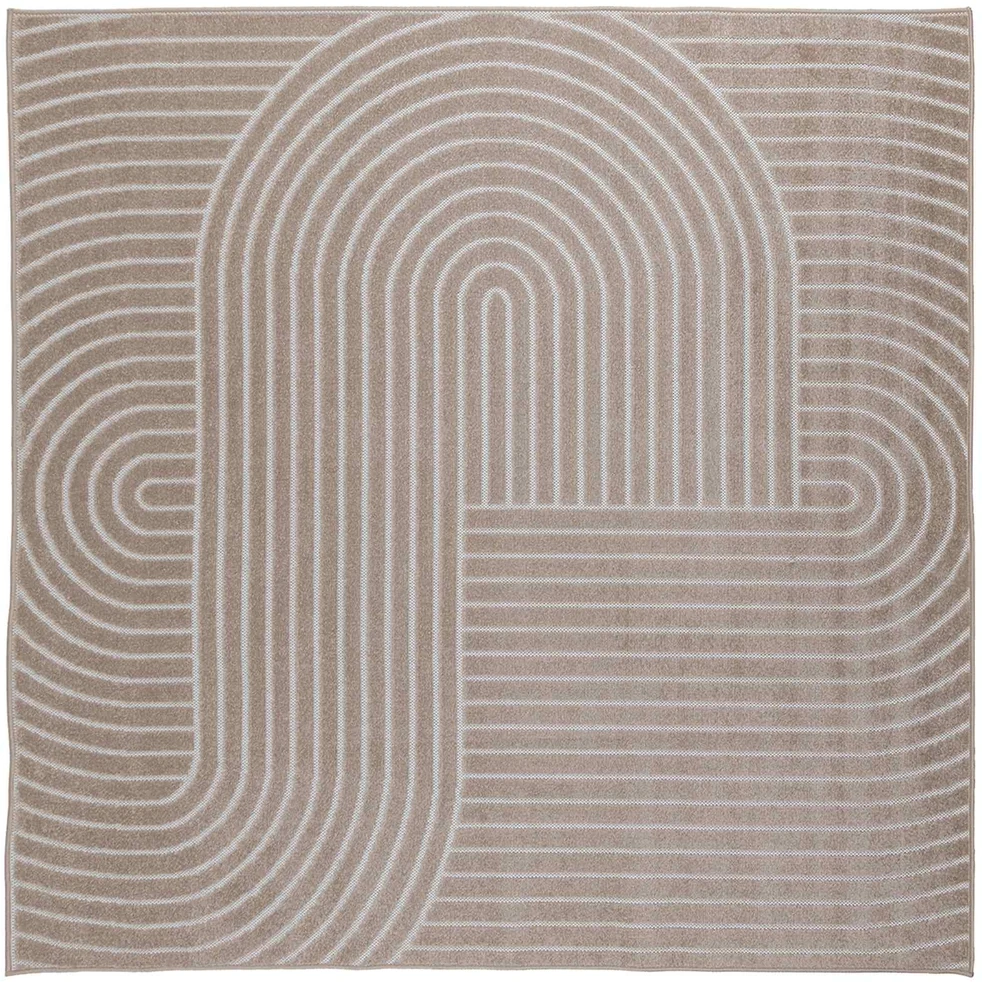 Vidaus ir lauko kilimas PALMERAS Smėlio 120 x 120 cm