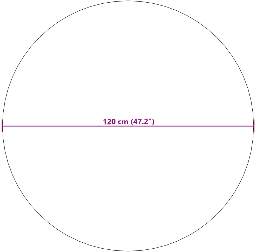 Vidaus ir lauko kilimas PALMERAS Smėlio Ø 120 CM Poliesteris