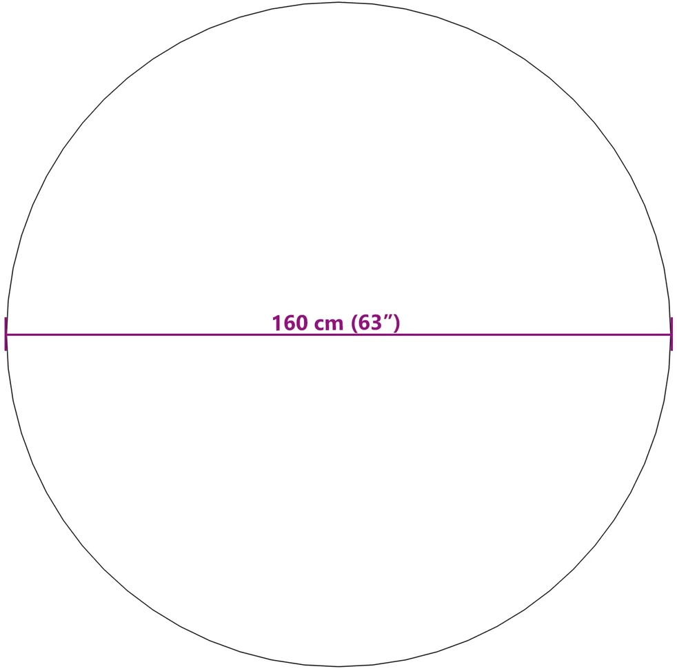 Vidaus ir lauko kilimas PALMERAS Smėlio Ø 160 CM Poliesteris