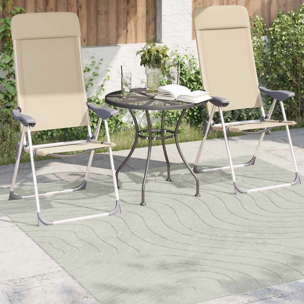 Vidaus ir lauko kilimas PALMERAS Žalia 120 x 120 cm Poliesteris