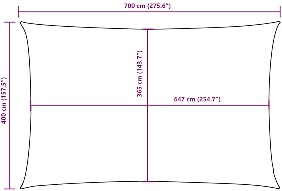 Uždanga nuo saulės, 4x7m, oksfordo audinys, stačiakampė