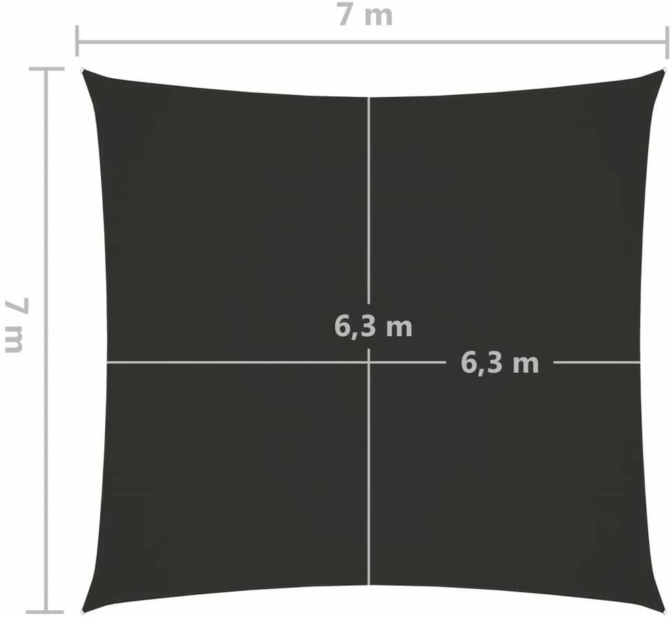 Uždanga nuo saulės, antracito, 7x7m, oksfordo audinys