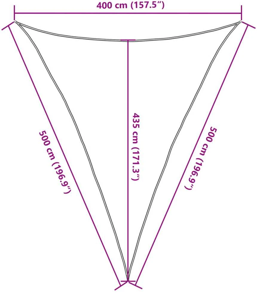 Uždanga nuo saulės, antracito spalvos, 4x5x5m, HDPE, 160g/m²