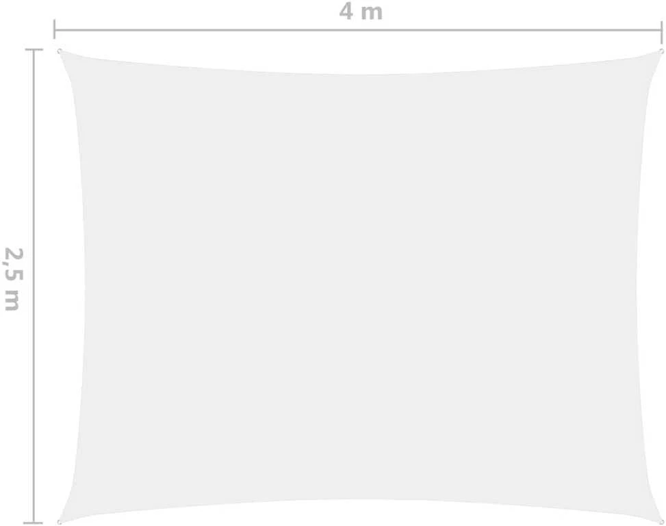 Uždanga nuo saulės, balta, 2,5x4m, oksfordo audinys