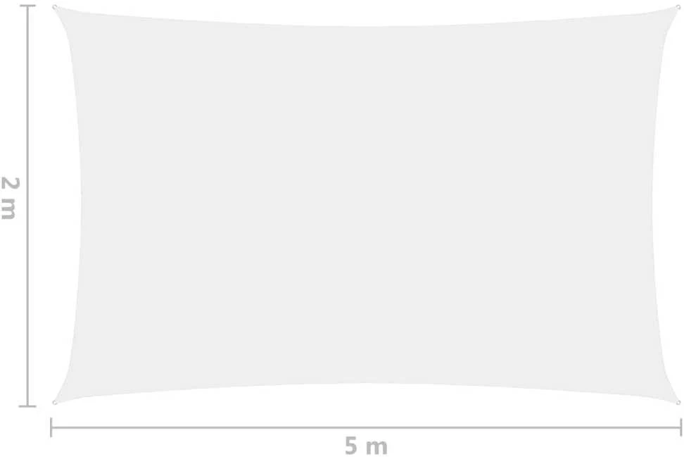 Uždanga nuo saulės, balta, 2x5m, oksfordo audinys, stačiakampė