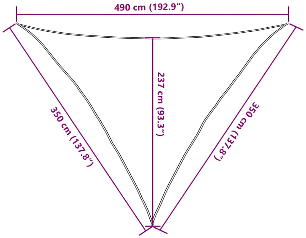 Uždanga nuo saulės, balta, 3,5x3,5x4,9m, HDPE, 160g/m²