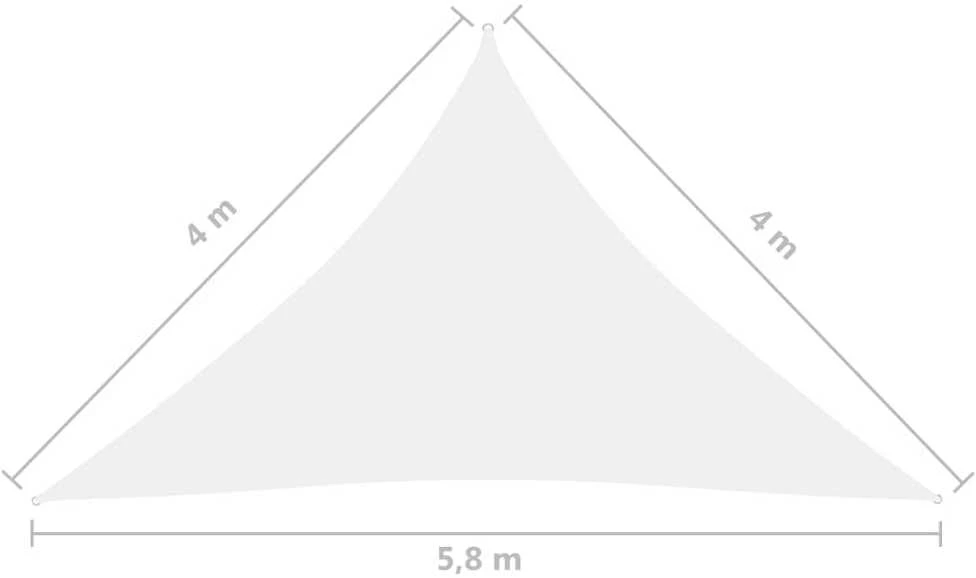 Uždanga nuo saulės, balta, 4x4x5,8m, oksfordo audinys, trikampė