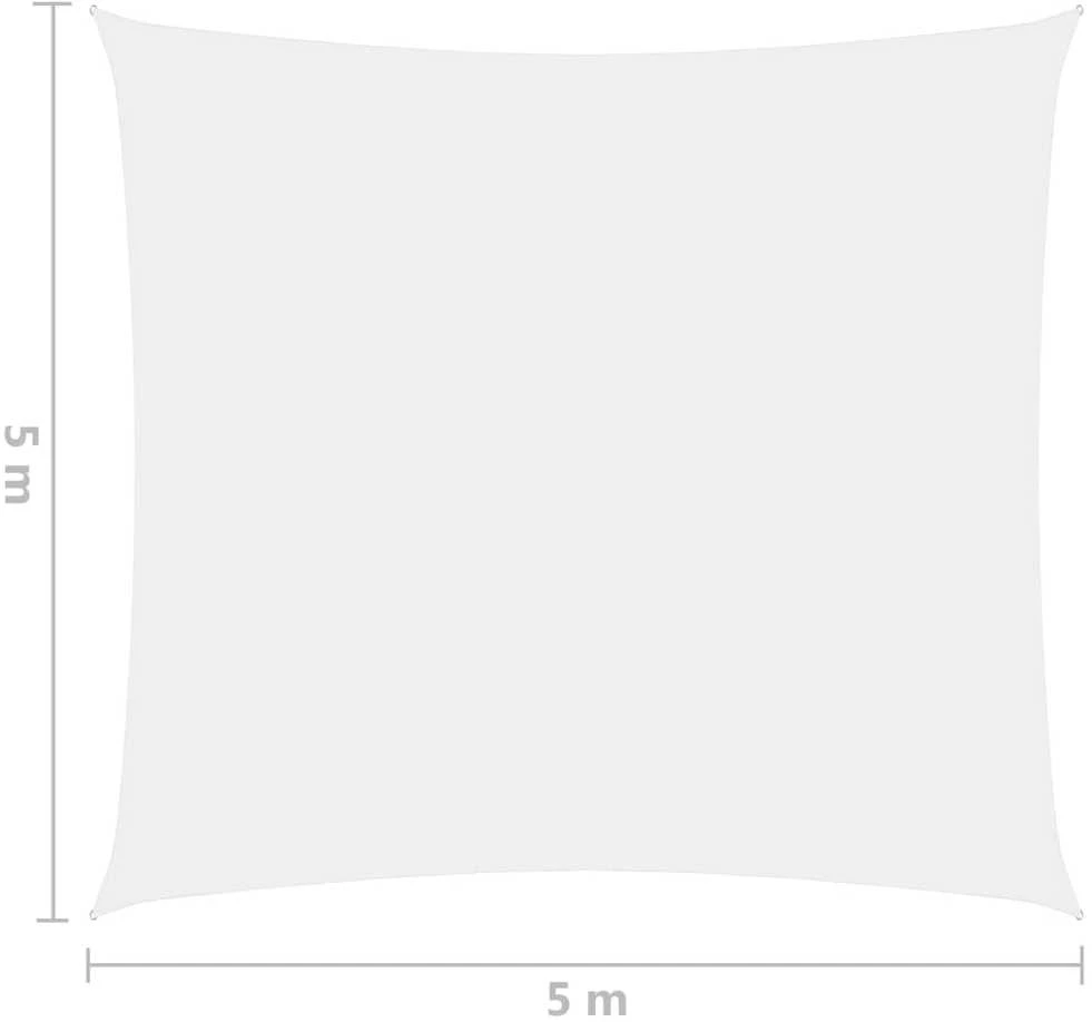 Uždanga nuo saulės, balta, 5x5m, oksfordo audinys, kvadratinė