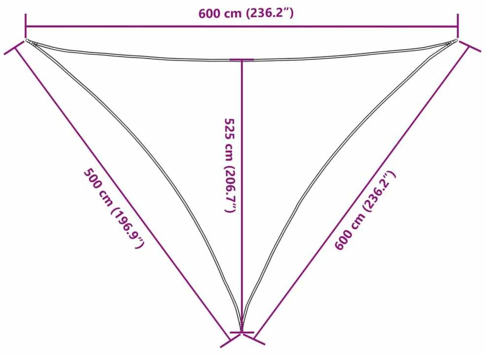 Uždanga nuo saulės, balta, 5x6x6m, oksfordo audinys