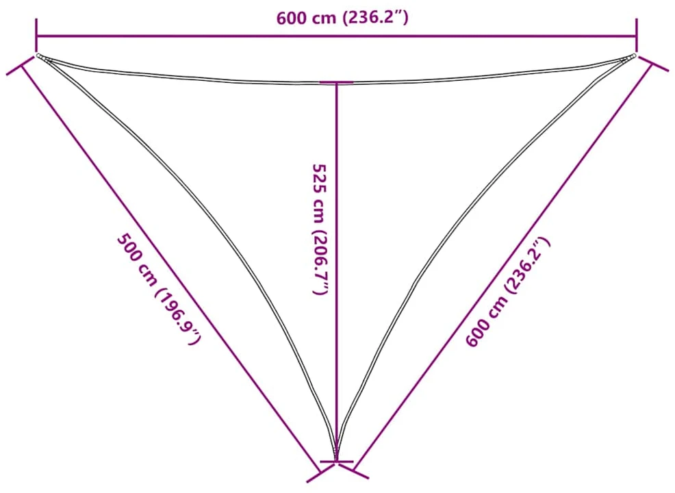 Uždanga nuo saulės, balta, 5x6x6m, oksfordo audinys