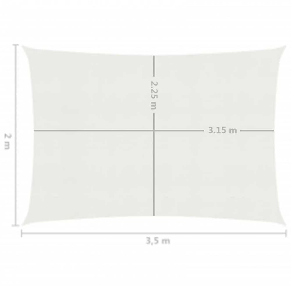 Uždanga nuo saulės, baltos spalvos, 2x3,5m, HDPE, 160g/m²