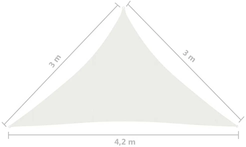 Uždanga nuo saulės, baltos spalvos, 3x3x4,2m, HDPE, 160g/m²