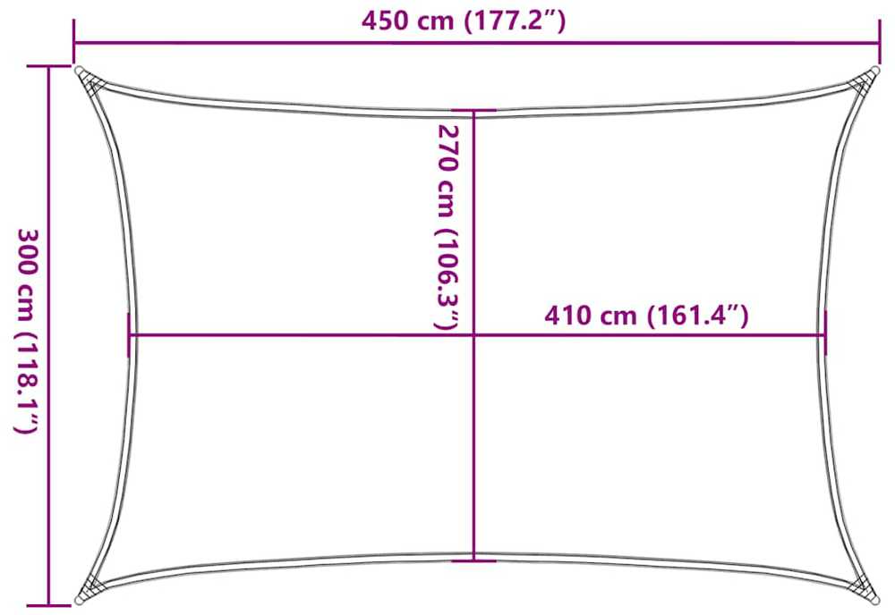 Uždanga nuo saulės, geltonos spalvos, 3x4,5m, HDPE, 160g/m²