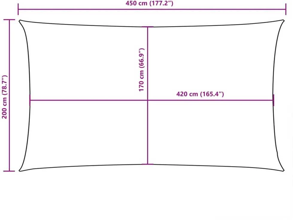 Uždanga nuo saulės, juoda, 2x4,5m, oksfordo audinys