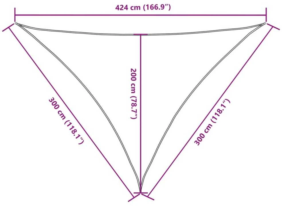 Uždanga nuo saulės, juoda, 3x3x4,24m, oksfordo audinys