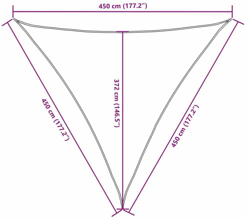 Uždanga nuo saulės, juoda, 4,5x4,5x4,5m, oksfordo audinys