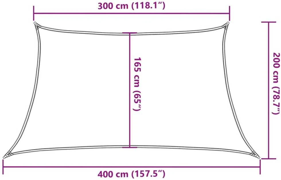 Uždanga nuo saulės, juodos spalvos, 3/4x2m, HDPE, 160g/m²
