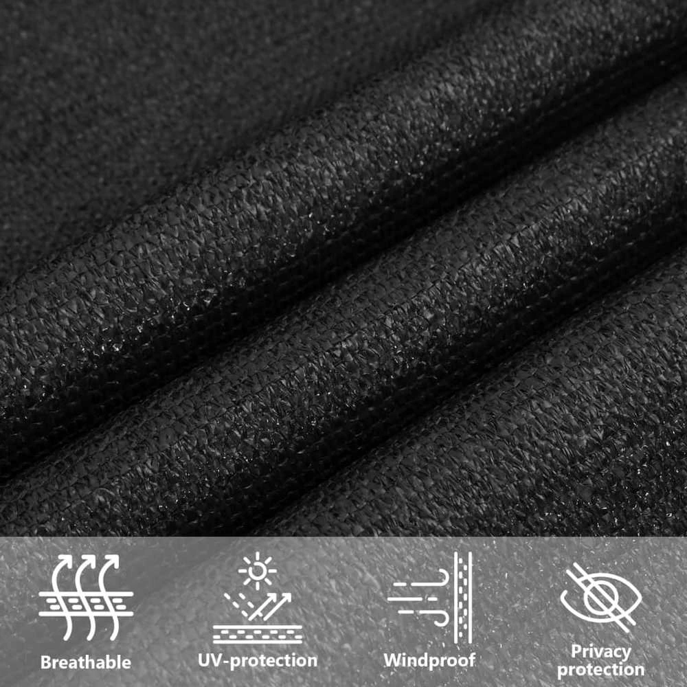 Uždanga nuo saulės, juodos spalvos, 4x4m, HDPE, 160g/m²
