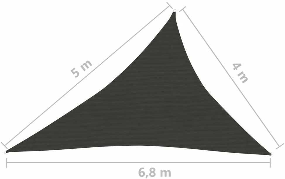 Uždanga nuo saulės, juodos spalvos, 4x5x6,8m, HDPE, 160g/m²