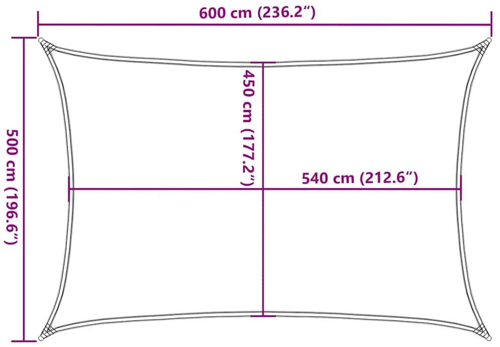 Uždanga nuo saulės, juodos spalvos, 5x6m, HDPE, 160g/m²
