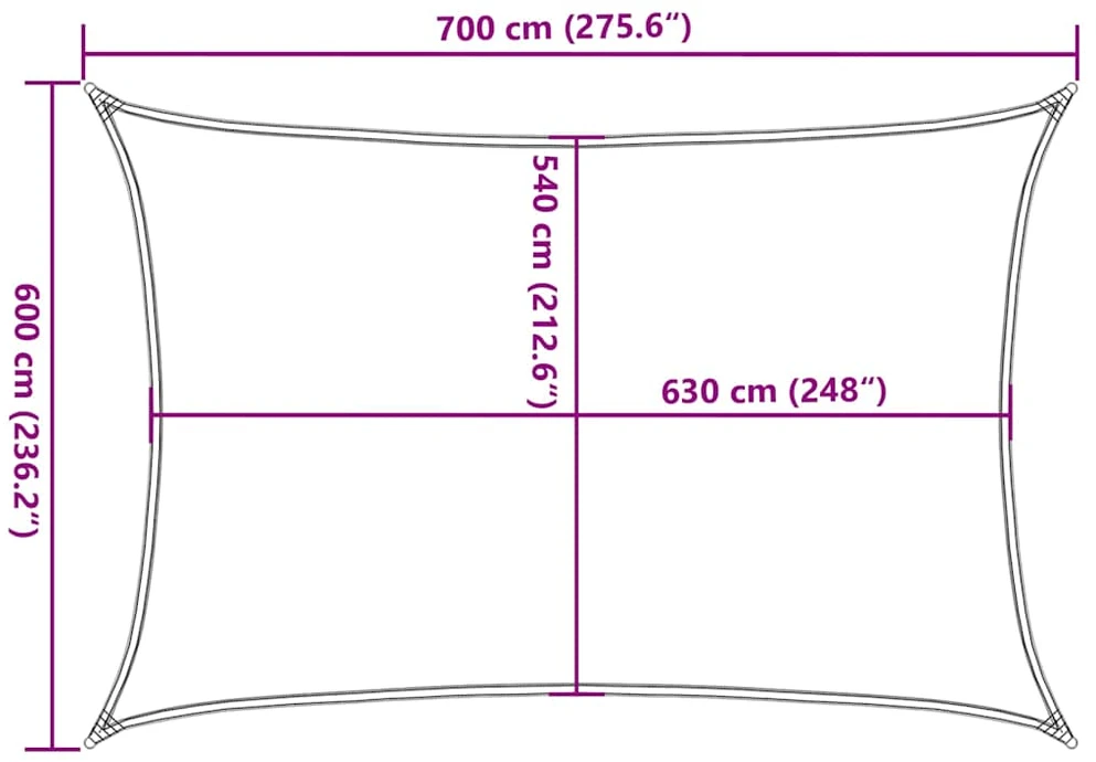 Uždanga nuo saulės, juodos spalvos, 6x7m, HDPE, 160g/m²