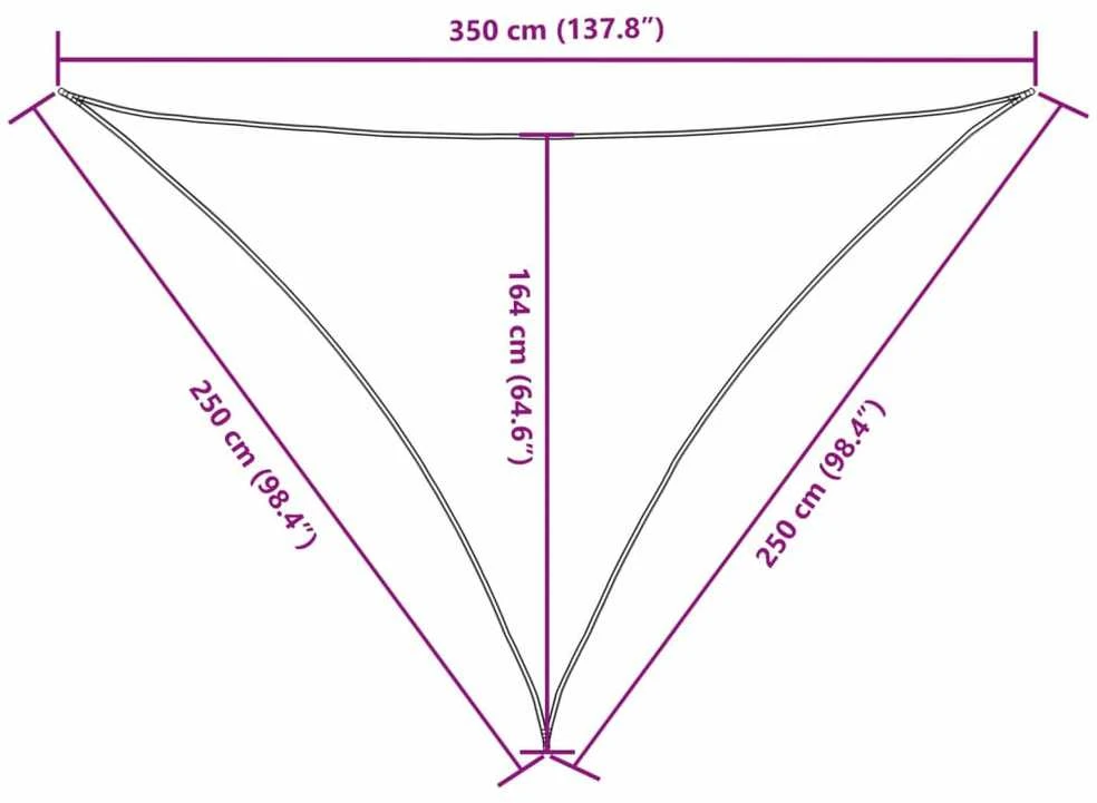 Uždanga nuo saulės, kreminė, 2,5x2,5x3,5m, oksfordo audinys