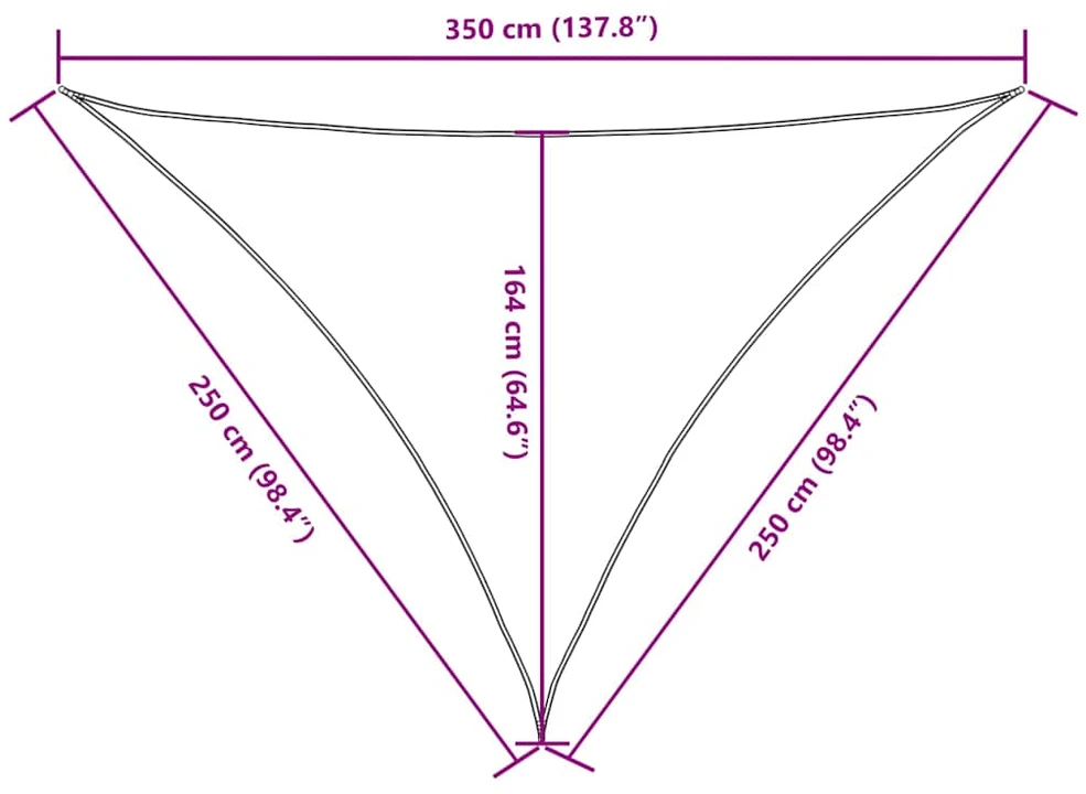 Uždanga nuo saulės, kreminė, 2,5x2,5x3,5m, oksfordo audinys