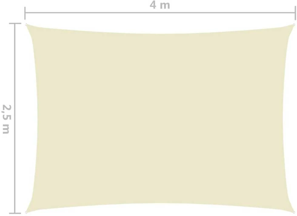 Uždanga nuo saulės, kreminė, 2,5x4m, oksfordo audinys