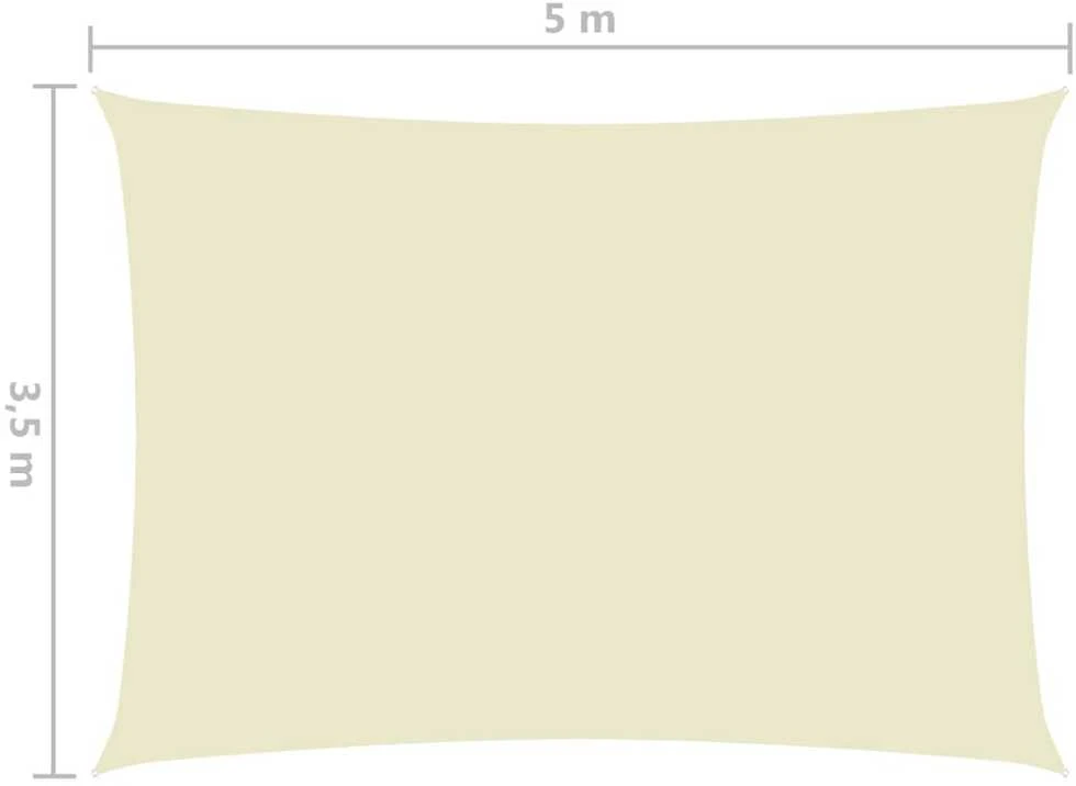 Uždanga nuo saulės, kreminė, 3,5x5m, oksfordo audinys