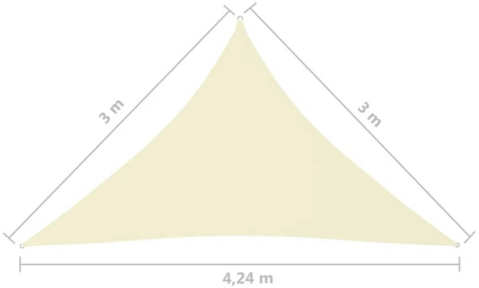 Uždanga nuo saulės, kreminė, 3x3x4,24m, oksfordo audinys