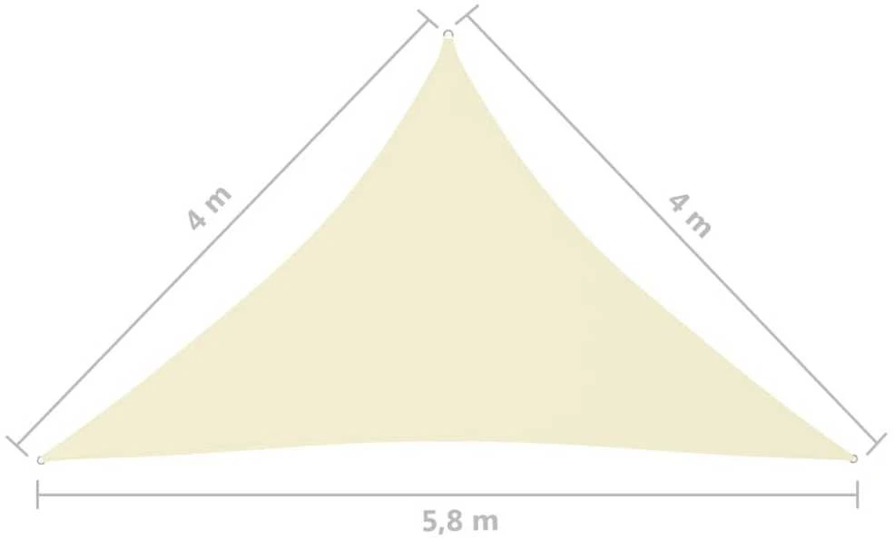 Uždanga nuo saulės, kreminė, 4x4x5,8m, oksfordo audinys