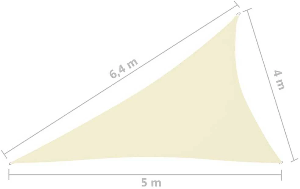 Uždanga nuo saulės, kreminė, 4x5x6,4m, oksfordo audinys