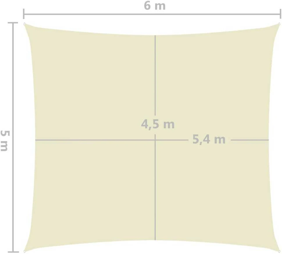 Uždanga nuo saulės, kreminė, 5x6m, oksfordo audinys