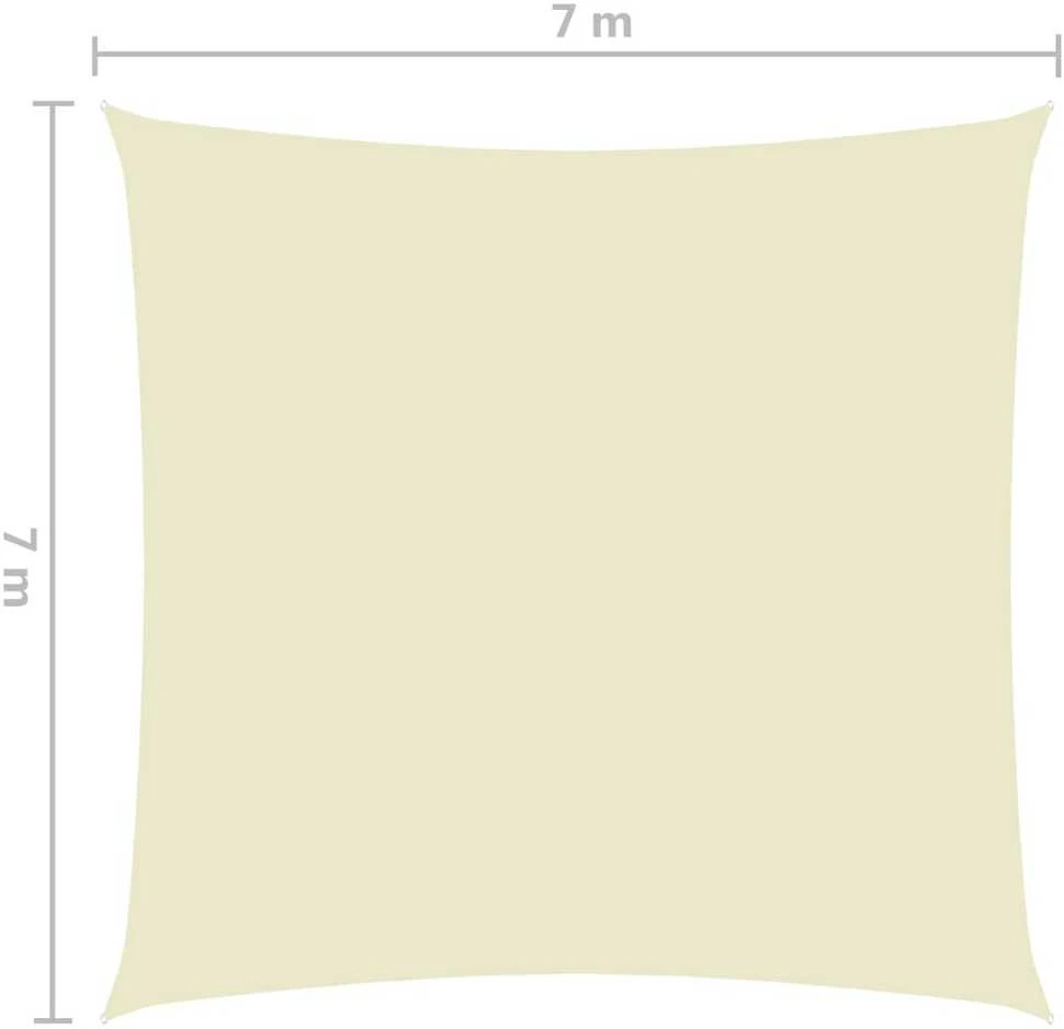 Uždanga nuo saulės, kreminė, 7x7m, oksfordo audinys, kvadratinė
