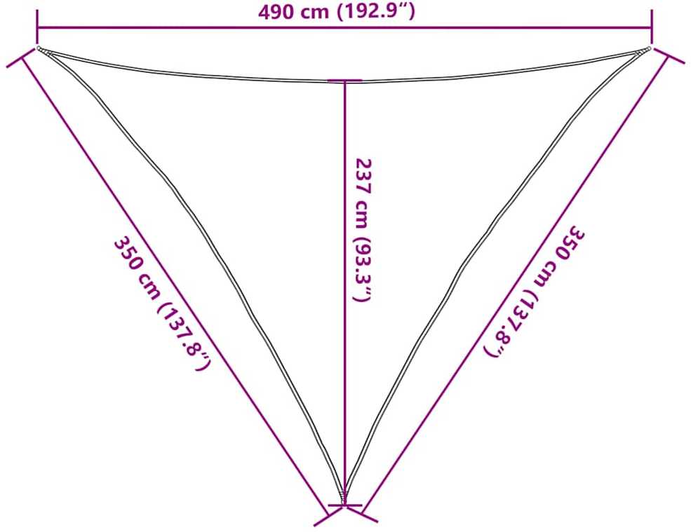 Uždanga nuo saulės, mėlyna, 3,5x3,5x4,9m, HDPE, 160g/m²