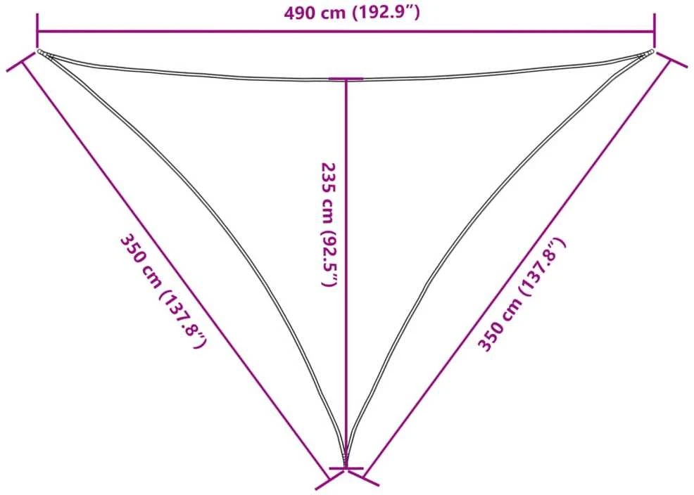Uždanga nuo saulės, mėlyna, 3,5x3,5x4,9m, oksfordo audinys