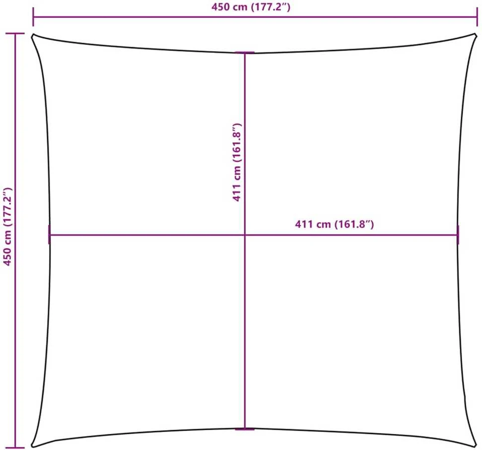 Uždanga nuo saulės, mėlyna, 4,5x4,5m, oksfordo audinys