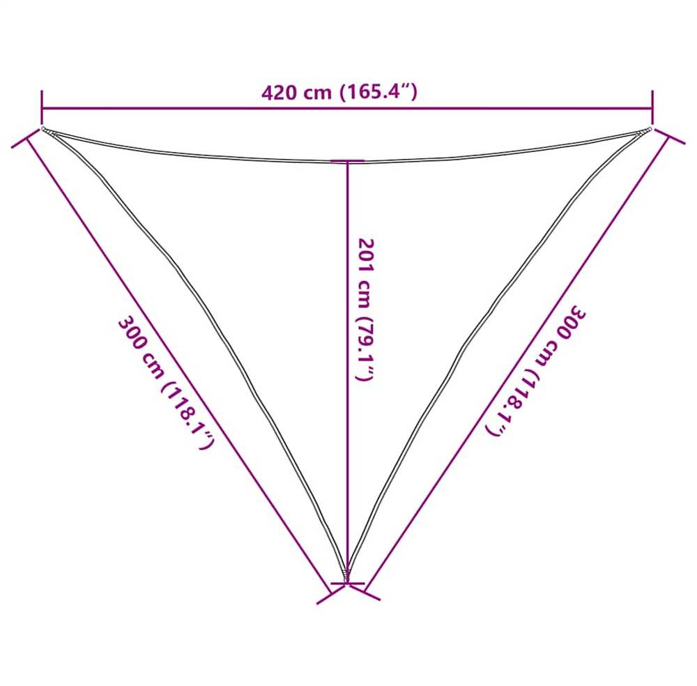 Uždanga nuo saulės, mėlynos spalvos, 3x3x4,2m, HDPE, 160g/m²